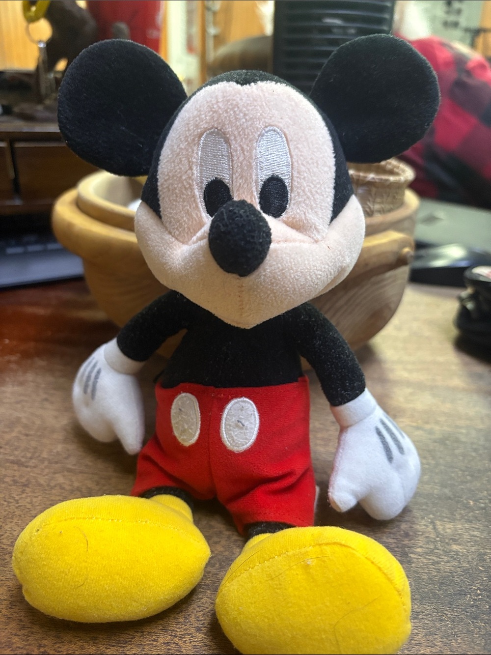Disney Mickey Mouse Plush - Black, Red, Yellow